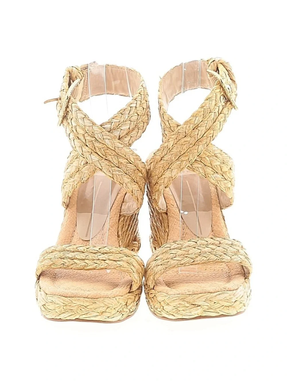 Dolce Vita Aldona Leather Raffia Wedge Sandals Natural Women’s Size 8 🤎✨